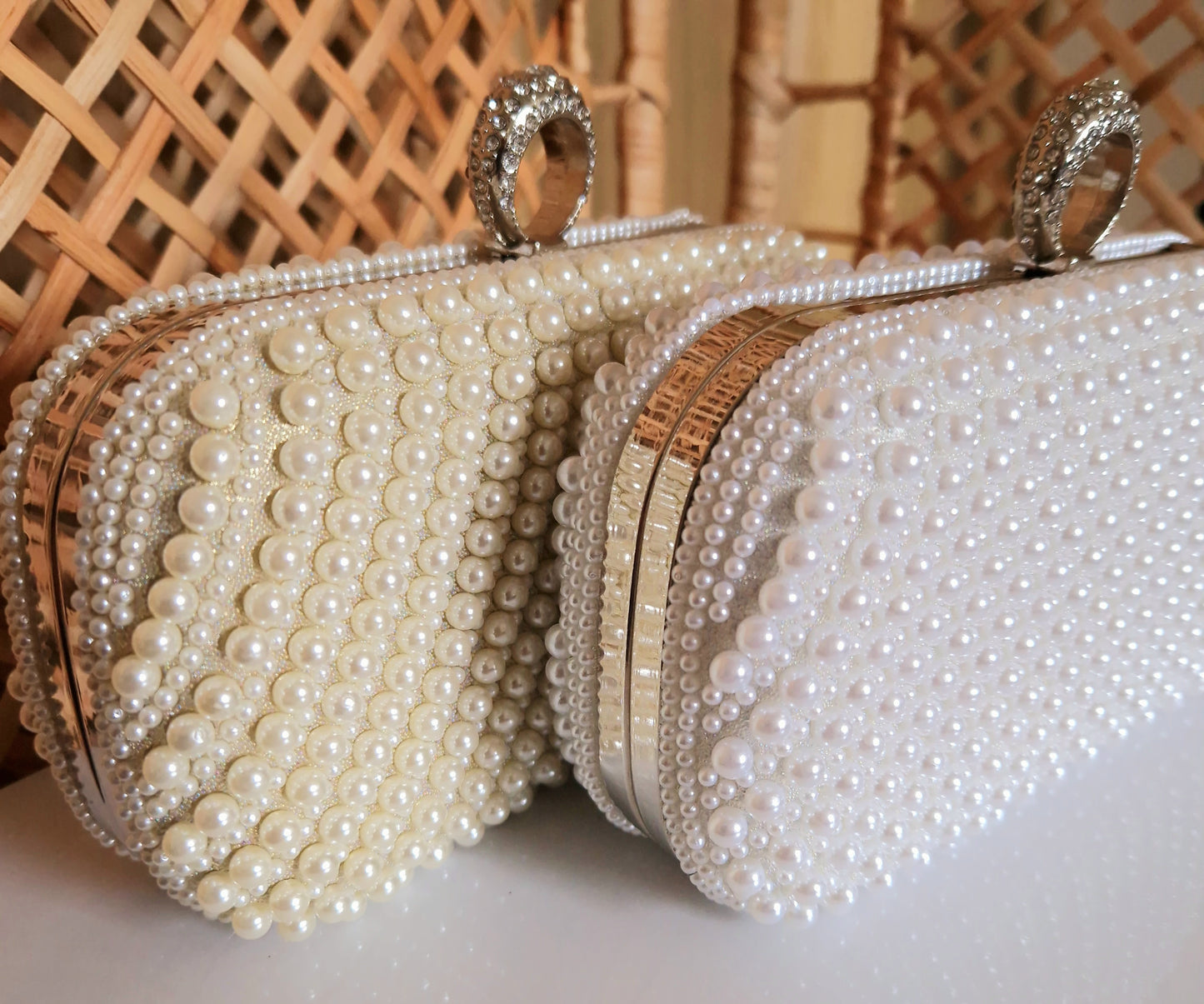 Bag Pearl Clutch White