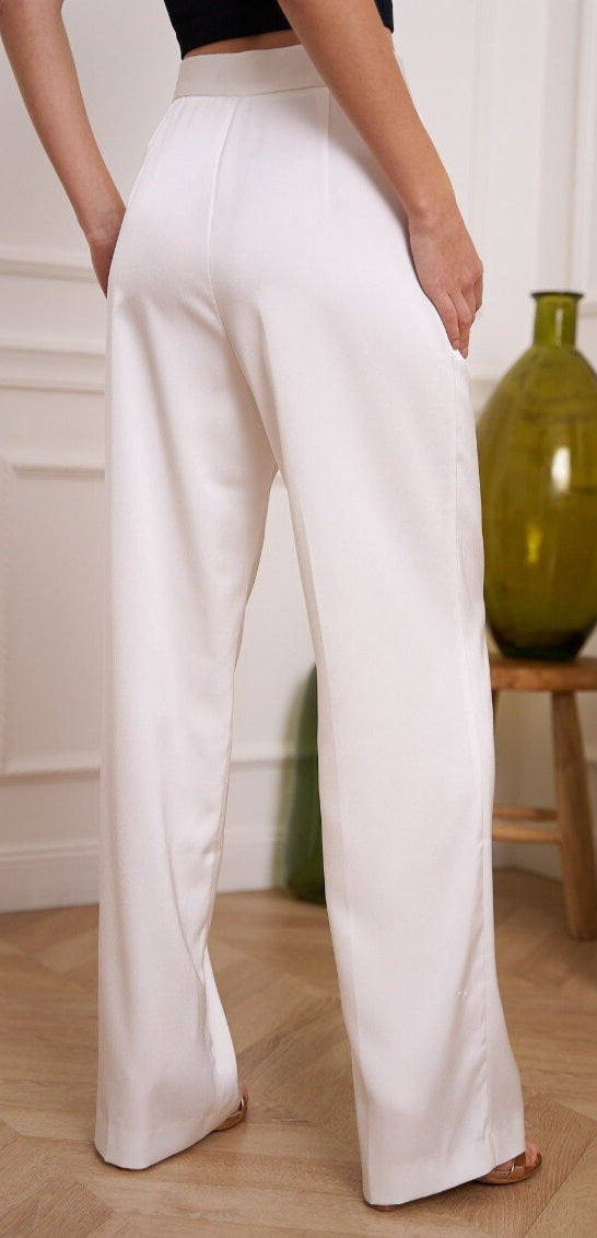 Trousers Satin White
