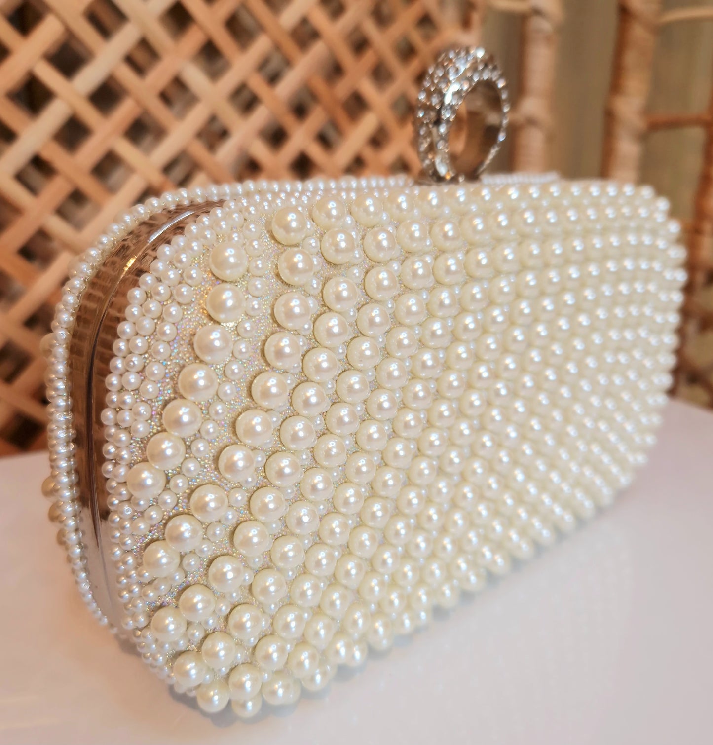 Bag Pearl Clutch Ivory