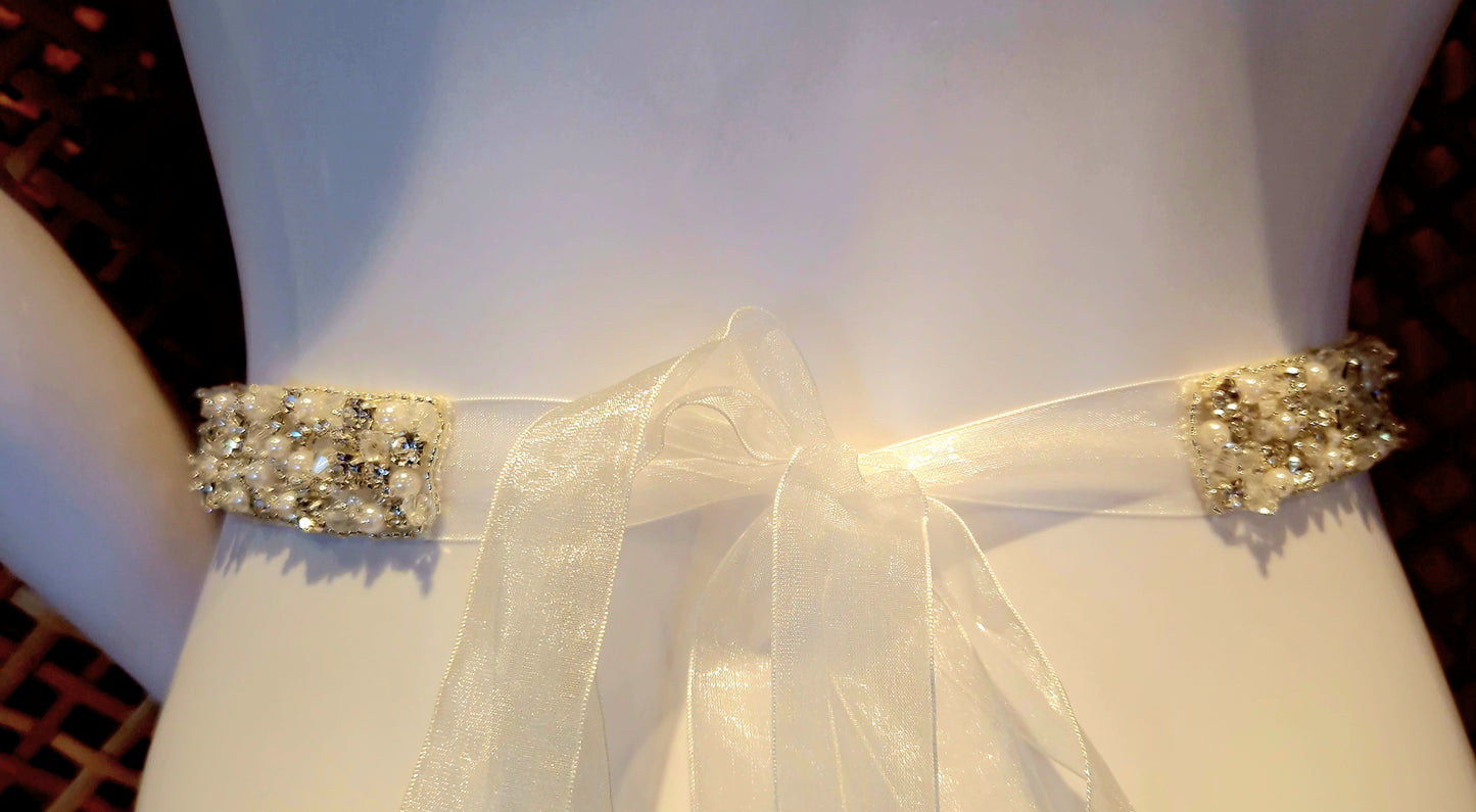Belt Bridal Pearl Sparkle