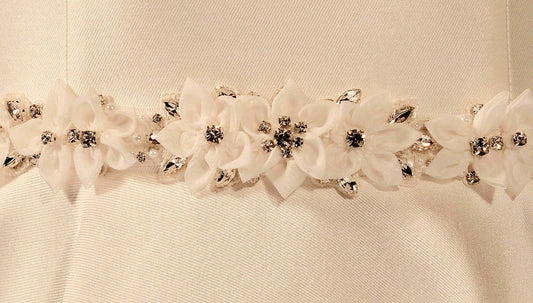 Belt Bridal Sparkle Flowers