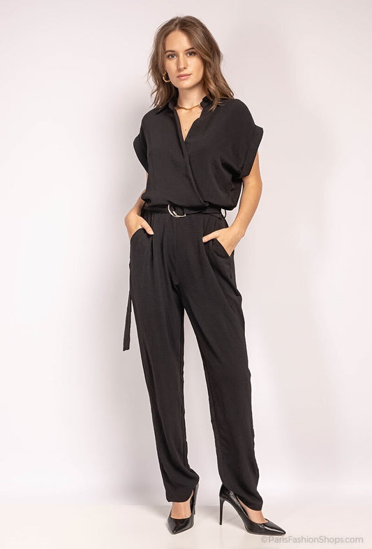 Jumpsuit Belt Feature Black