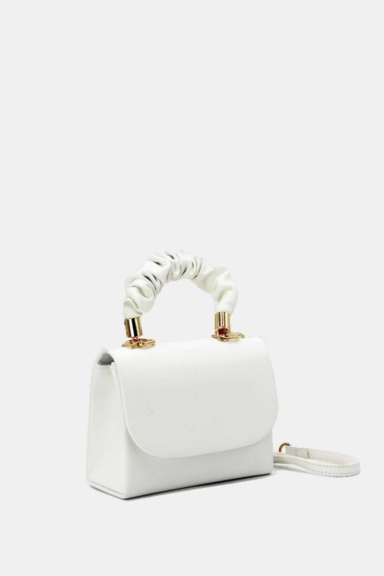 Bag Mini Ruched Handle White