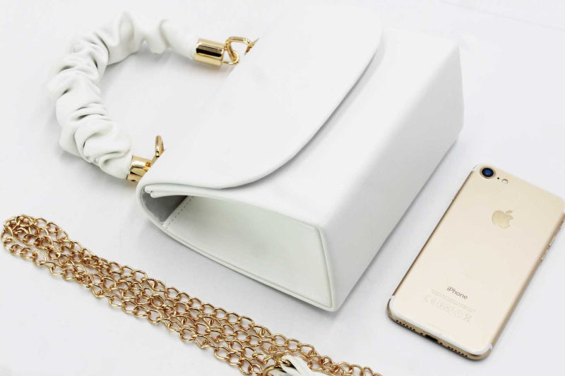 Bag Mini Ruched Handle White