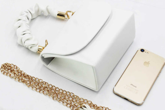 Bag Mini Ruched Handle White