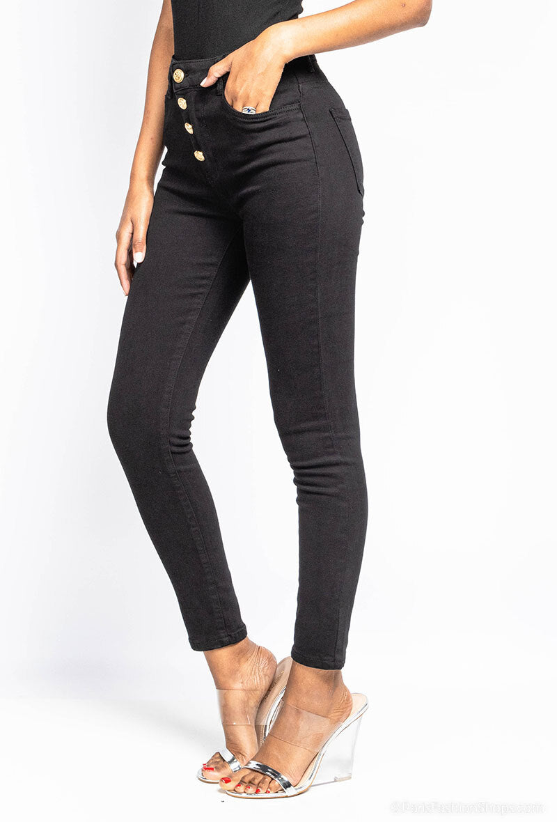 Jeans Skinny zip closure Black