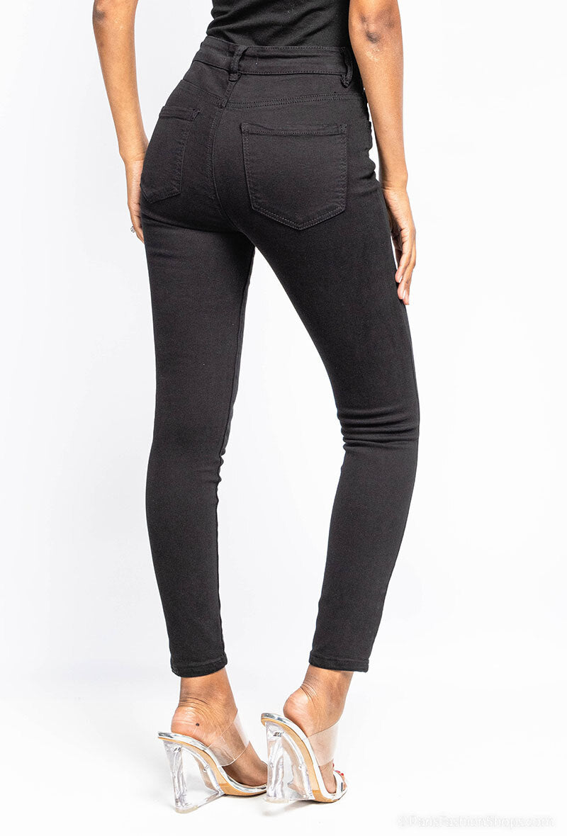 Jeans Skinny zip closure Black